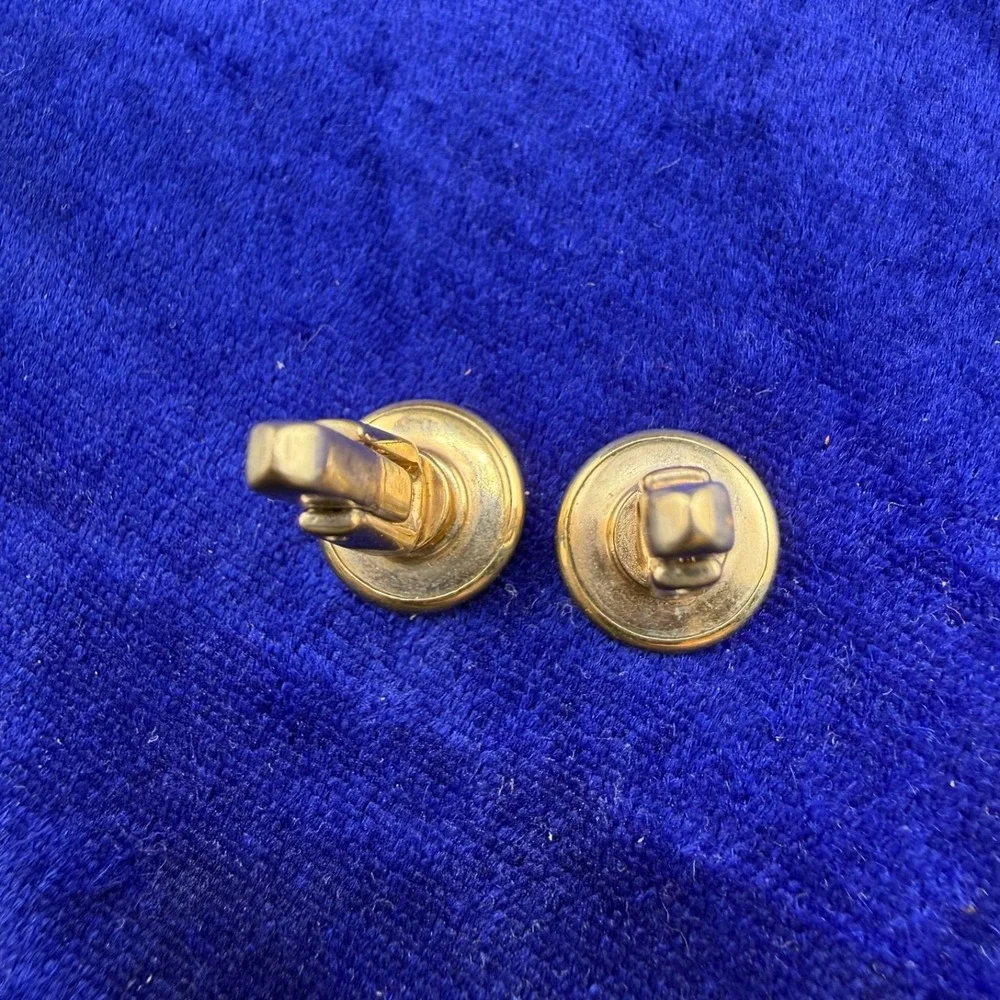 Vintage Cufflinks Abalone Gold Tone